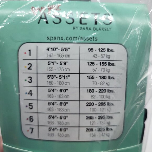 Assets by Sara Blakely Spanx Brand Shaping Tights Textured Wishbone Black SZ 1 - Picture 7 of 8